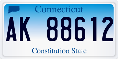 CT license plate AK88612
