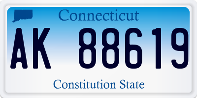 CT license plate AK88619