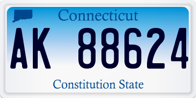 CT license plate AK88624