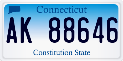 CT license plate AK88646