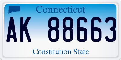 CT license plate AK88663