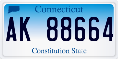 CT license plate AK88664