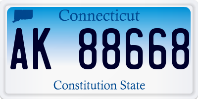 CT license plate AK88668