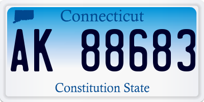 CT license plate AK88683