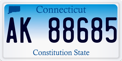 CT license plate AK88685