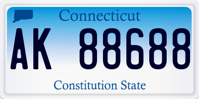 CT license plate AK88688