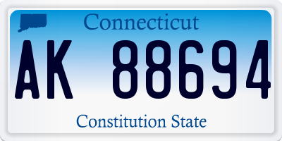 CT license plate AK88694