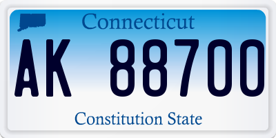 CT license plate AK88700