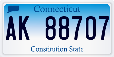 CT license plate AK88707