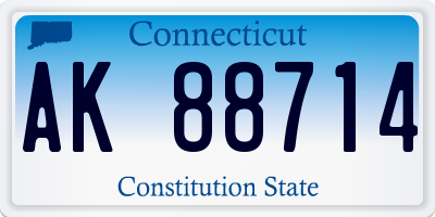 CT license plate AK88714