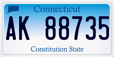 CT license plate AK88735