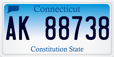 CT license plate AK88738