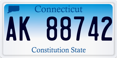 CT license plate AK88742