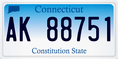 CT license plate AK88751