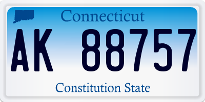 CT license plate AK88757