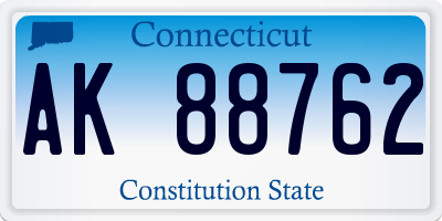 CT license plate AK88762