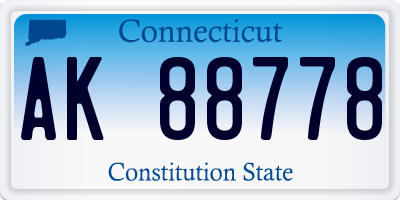 CT license plate AK88778