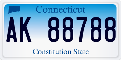 CT license plate AK88788