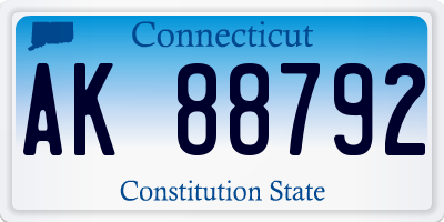 CT license plate AK88792