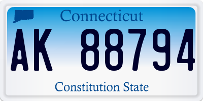 CT license plate AK88794