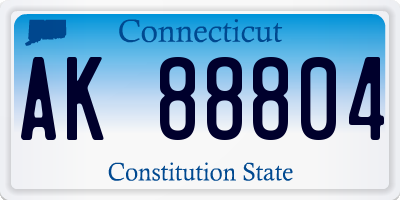 CT license plate AK88804
