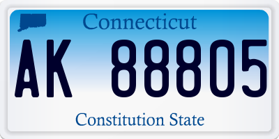 CT license plate AK88805