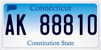 CT license plate AK88810