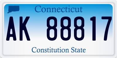 CT license plate AK88817