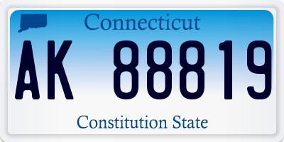 CT license plate AK88819