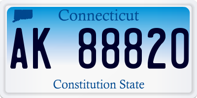CT license plate AK88820