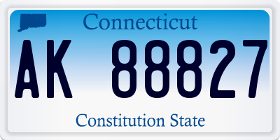 CT license plate AK88827