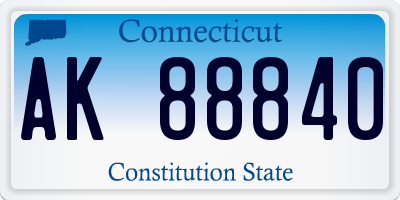 CT license plate AK88840