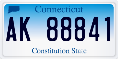 CT license plate AK88841