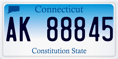 CT license plate AK88845