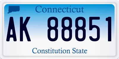 CT license plate AK88851