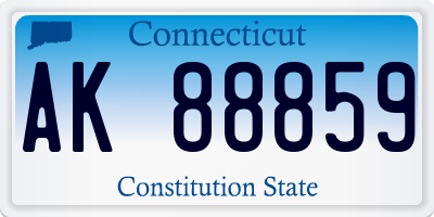 CT license plate AK88859