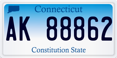 CT license plate AK88862