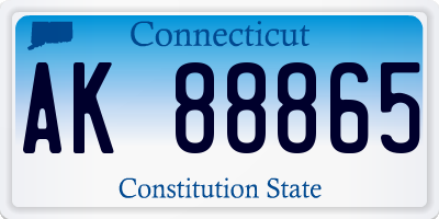 CT license plate AK88865
