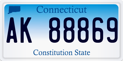 CT license plate AK88869