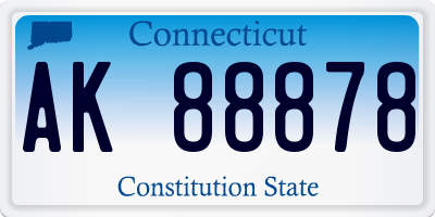 CT license plate AK88878