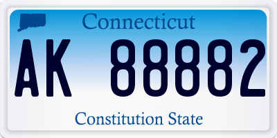 CT license plate AK88882