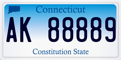 CT license plate AK88889