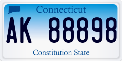 CT license plate AK88898