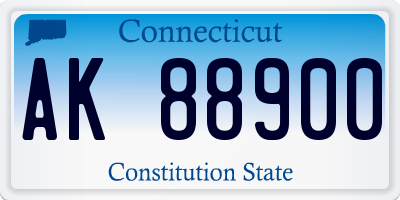 CT license plate AK88900