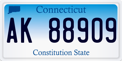 CT license plate AK88909
