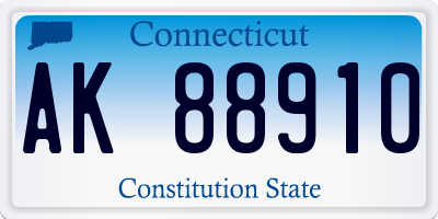 CT license plate AK88910