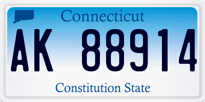 CT license plate AK88914