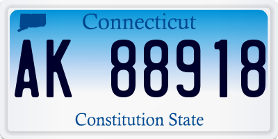CT license plate AK88918