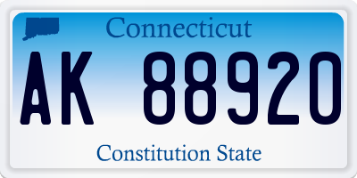 CT license plate AK88920