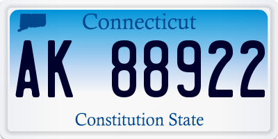 CT license plate AK88922